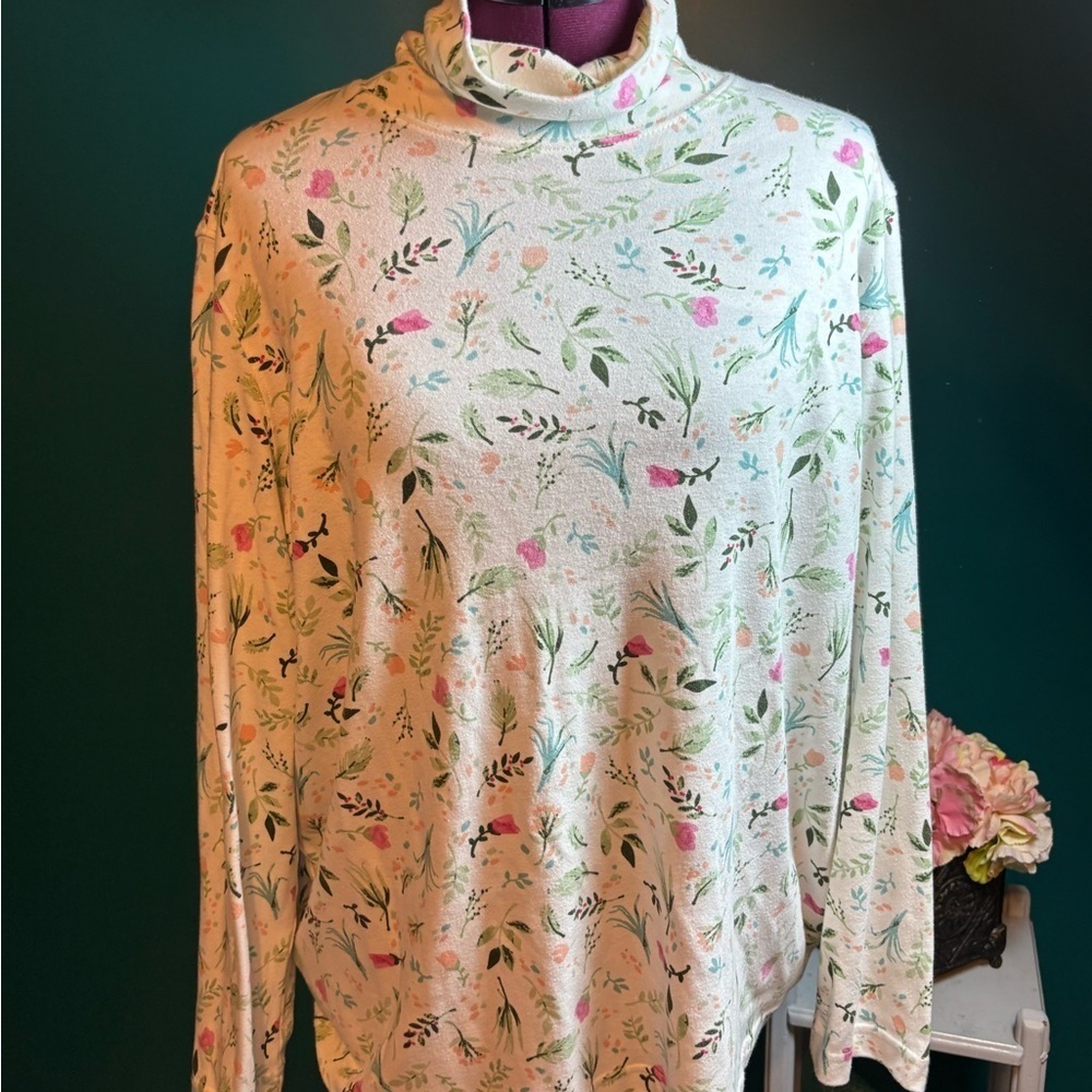 Blair Floral Long Sleeve Turtleneck